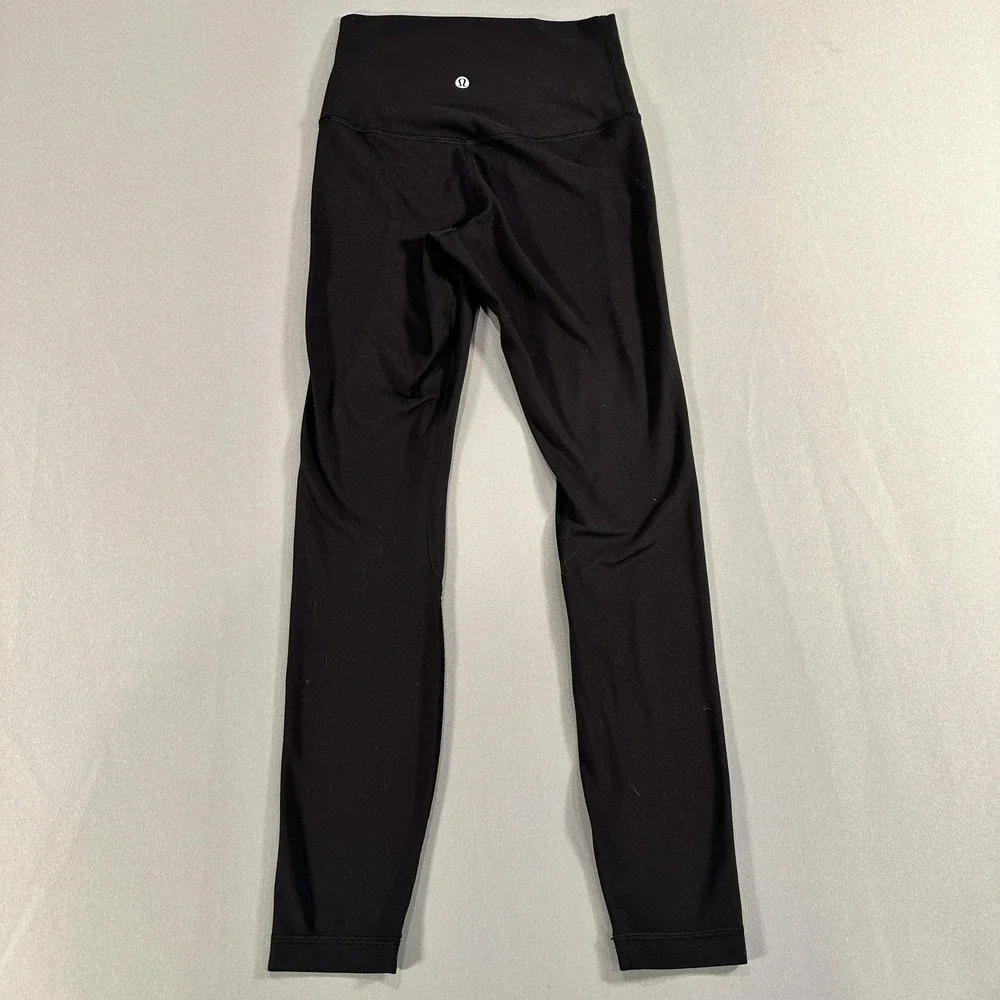 Lululemon Leggings Womens 4 Black High Rise Ankle Yoga Athletic Gym Stretch